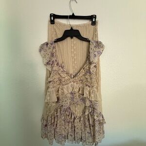 Free People Cream Lace 2 Piece